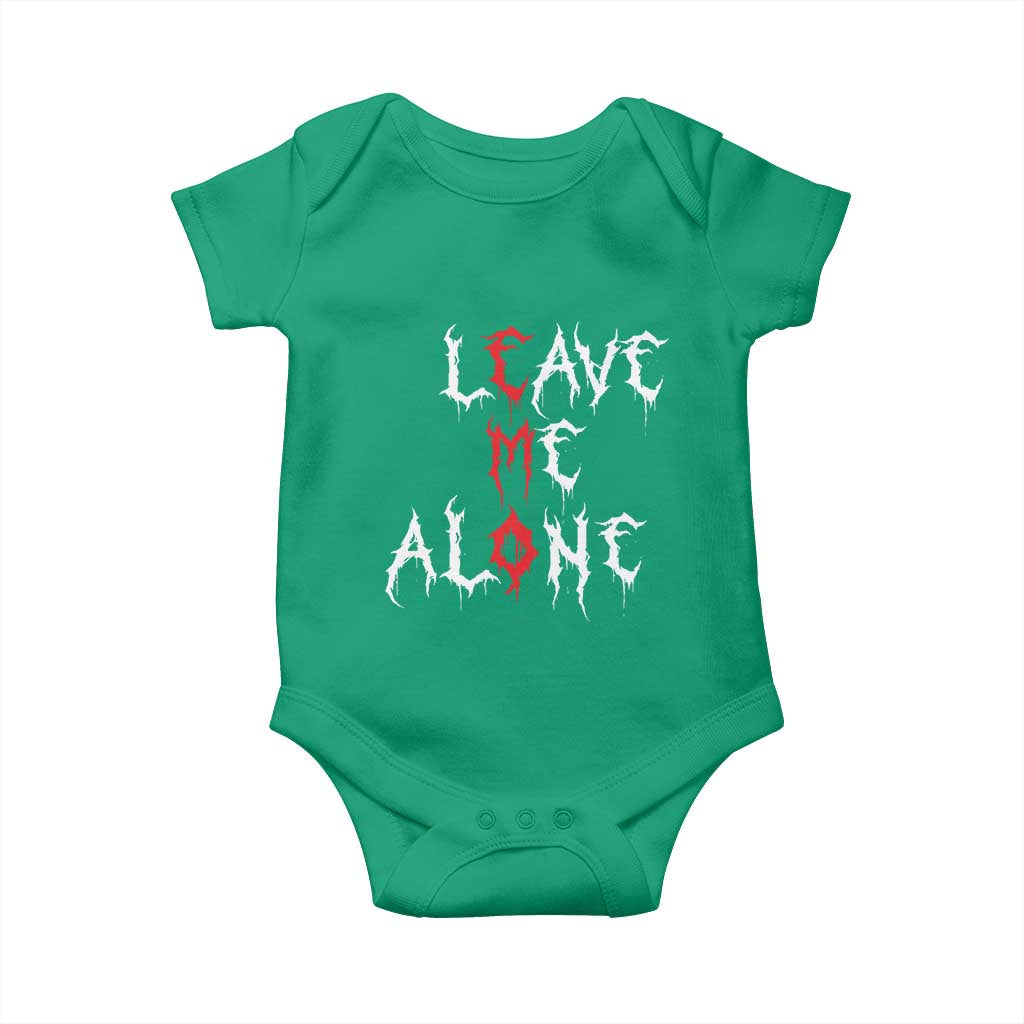 Leave me Alone Emo Baby Onesie Aesthetic Goth Scene Alternative Music - Wonder Print Shop