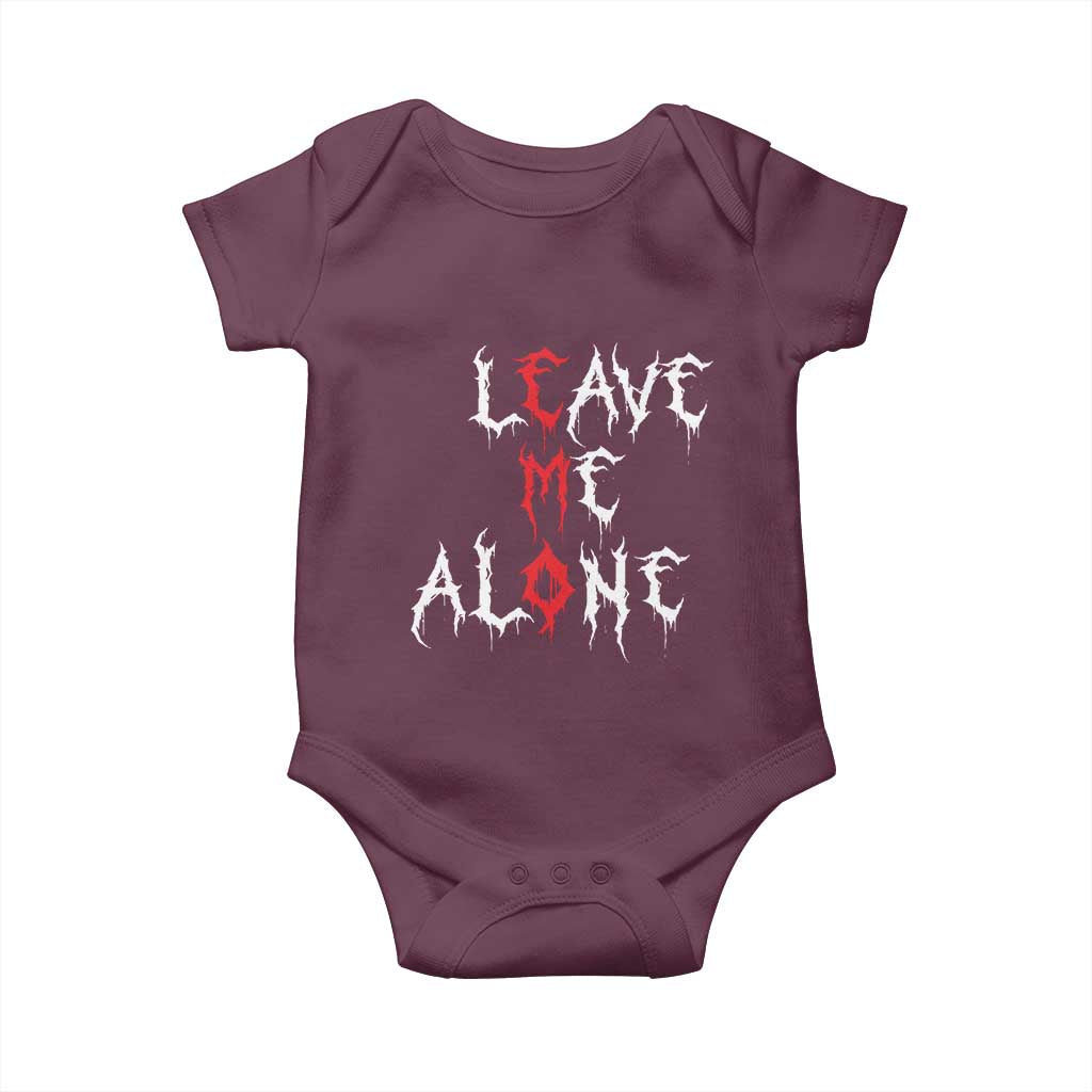Leave me Alone Emo Baby Onesie Aesthetic Goth Scene Alternative Music - Wonder Print Shop