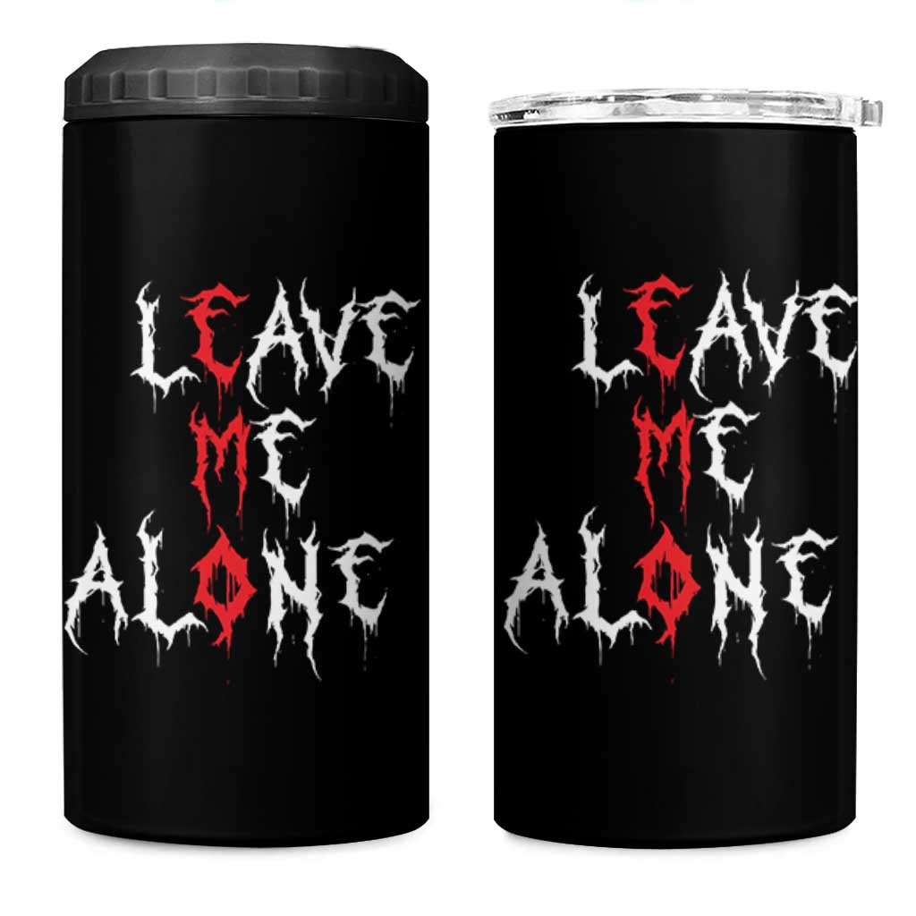 Leave me Alone Emo 4 in 1 Can Cooler Tumbler Aesthetic Goth Scene Alternative Music - Wonder Print Shop