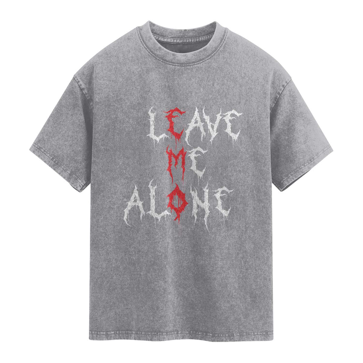 Leave me Alone Emo Washed Cotton T-Shirt Aesthetic Goth Scene Alternative Music