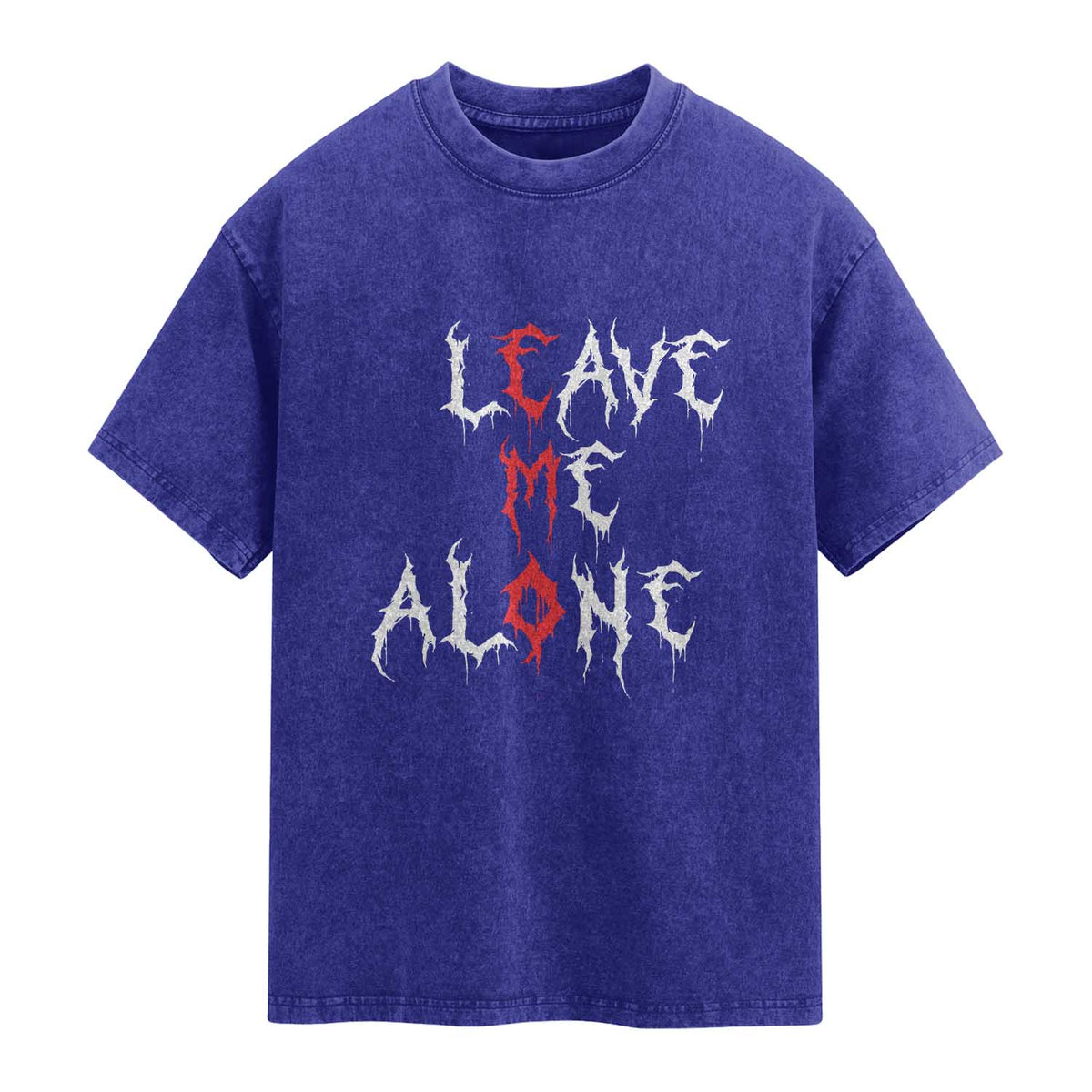 Leave me Alone Emo Washed Cotton T-Shirt Aesthetic Goth Scene Alternative Music