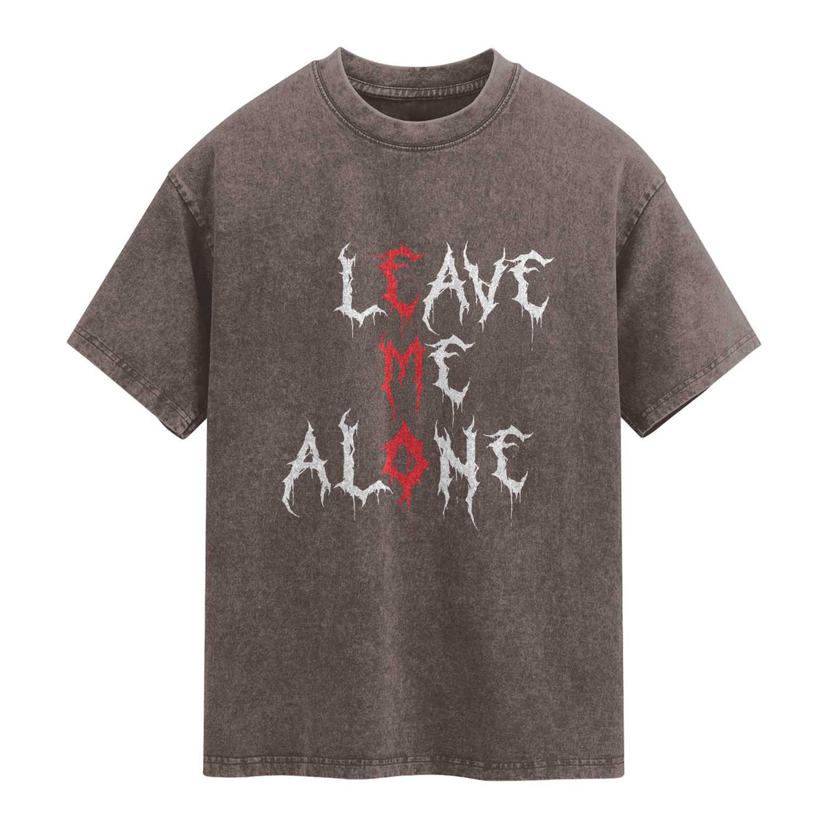 Leave me Alone Emo Washed Cotton T-Shirt Aesthetic Goth Scene Alternative Music