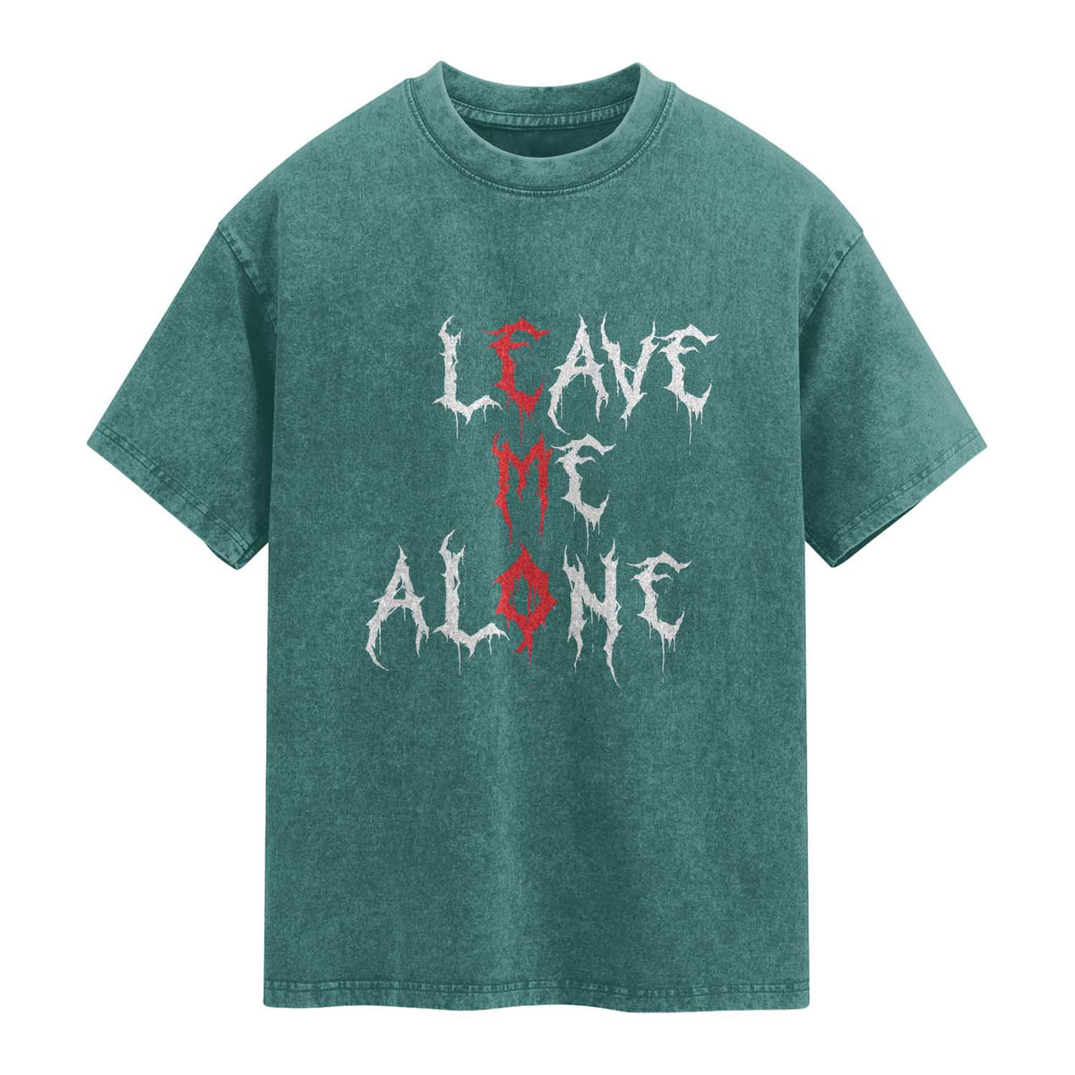 Leave me Alone Emo Washed Cotton T-Shirt Aesthetic Goth Scene Alternative Music