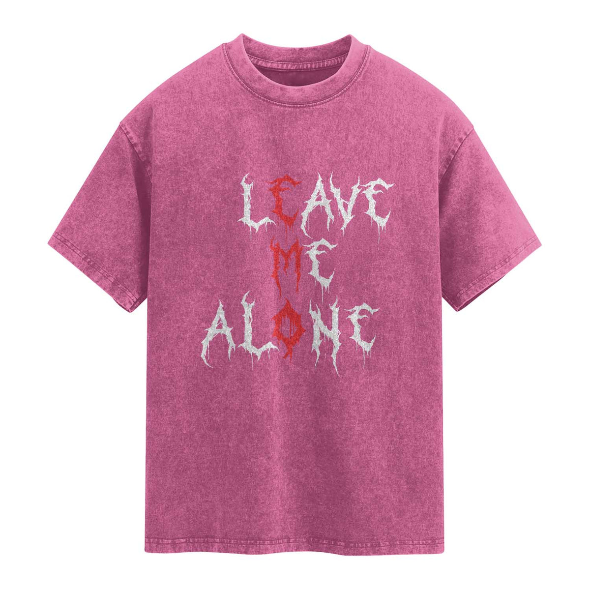 Leave me Alone Emo Washed Cotton T-Shirt Aesthetic Goth Scene Alternative Music