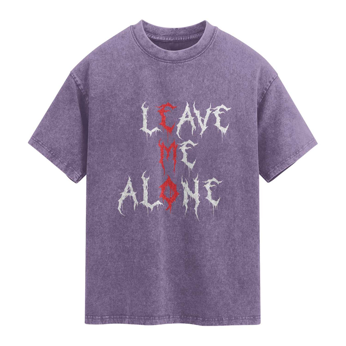Leave me Alone Emo Washed Cotton T-Shirt Aesthetic Goth Scene Alternative Music