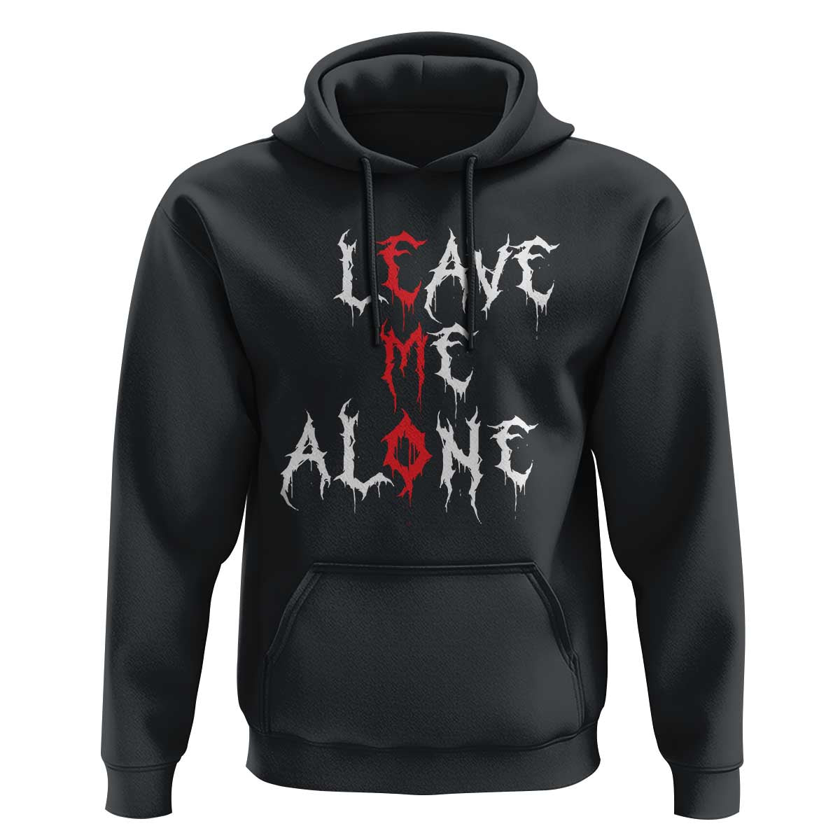 Leave me Alone Emo Hoodie Aesthetic Goth Scene Alternative Music - Wonder Print Shop