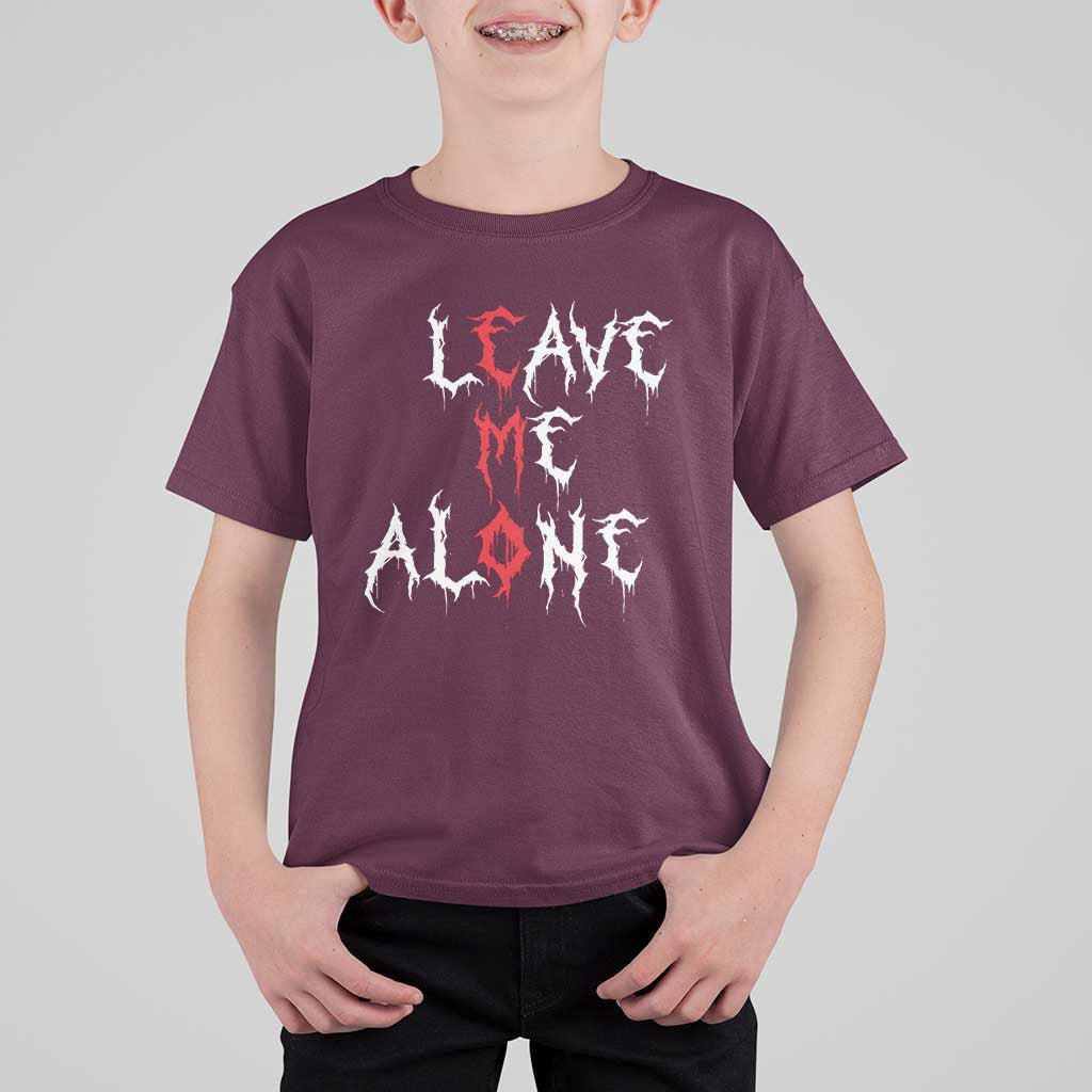 Leave me Alone Emo T Shirt For Kid Aesthetic Goth Scene Alternative Music - Wonder Print Shop