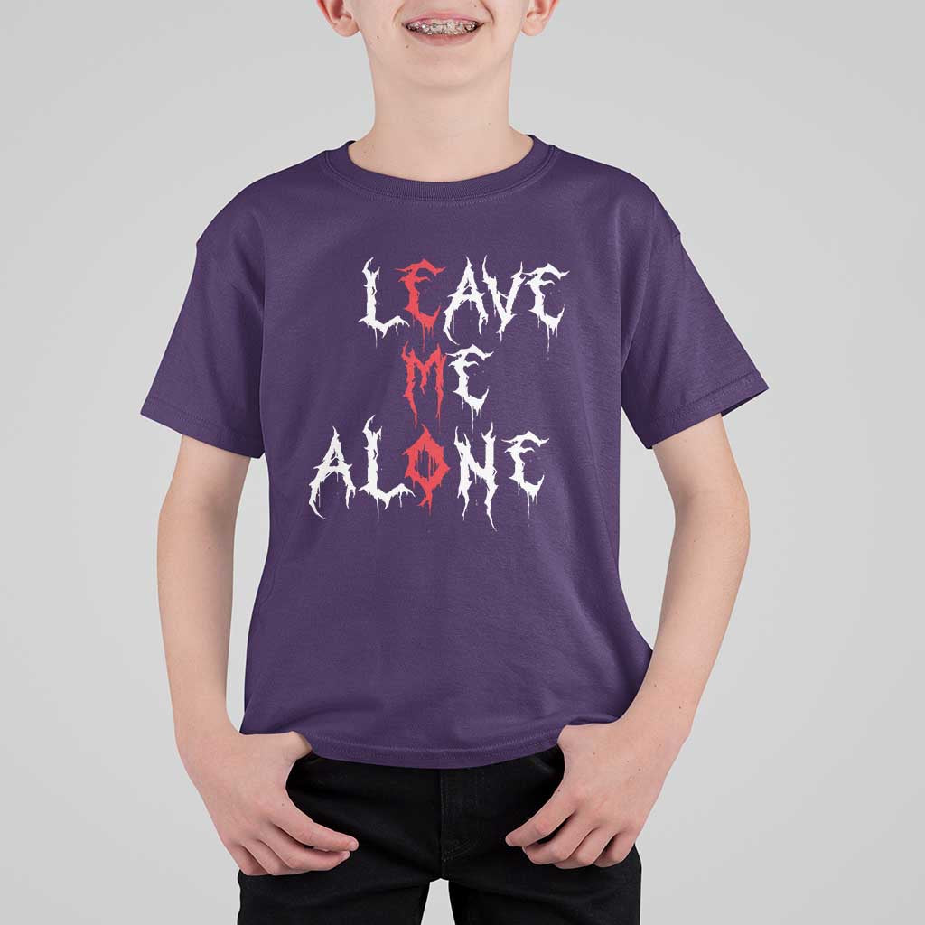 Leave me Alone Emo T Shirt For Kid Aesthetic Goth Scene Alternative Music - Wonder Print Shop