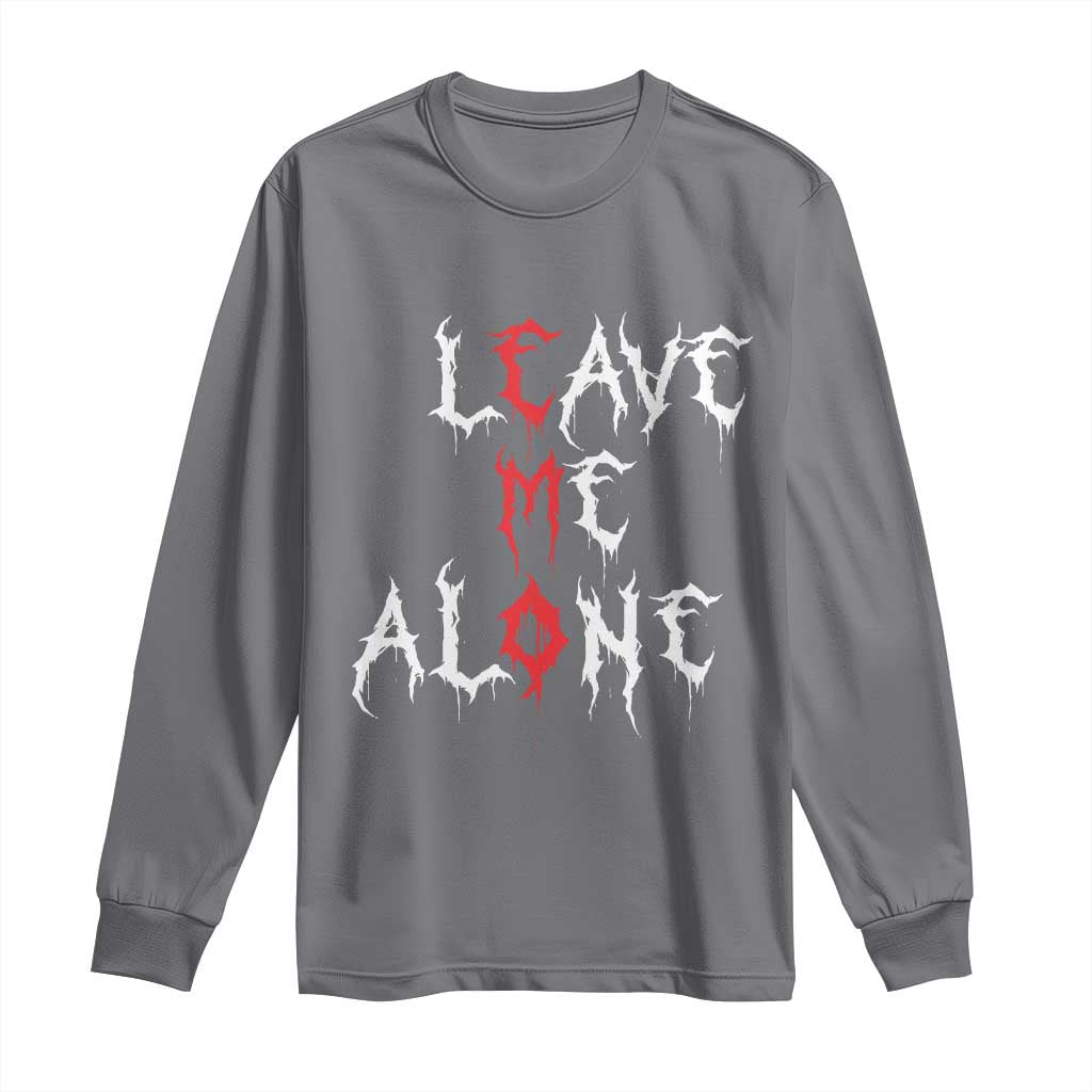 Leave me Alone Emo Long Sleeve Shirt Aesthetic Goth Scene Alternative Music - Wonder Print Shop