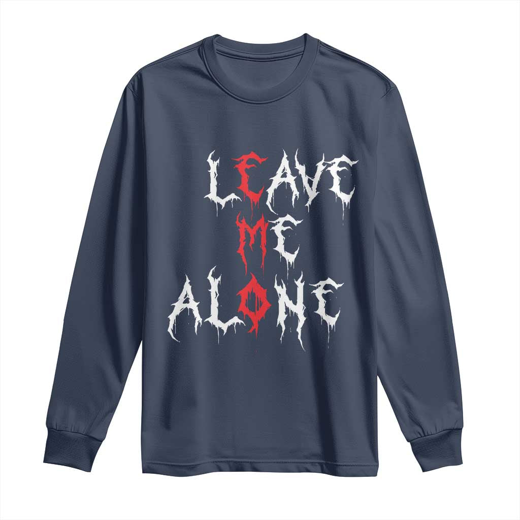 Leave me Alone Emo Long Sleeve Shirt Aesthetic Goth Scene Alternative Music - Wonder Print Shop