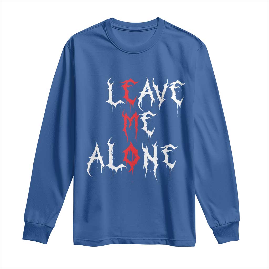 Leave me Alone Emo Long Sleeve Shirt Aesthetic Goth Scene Alternative Music - Wonder Print Shop