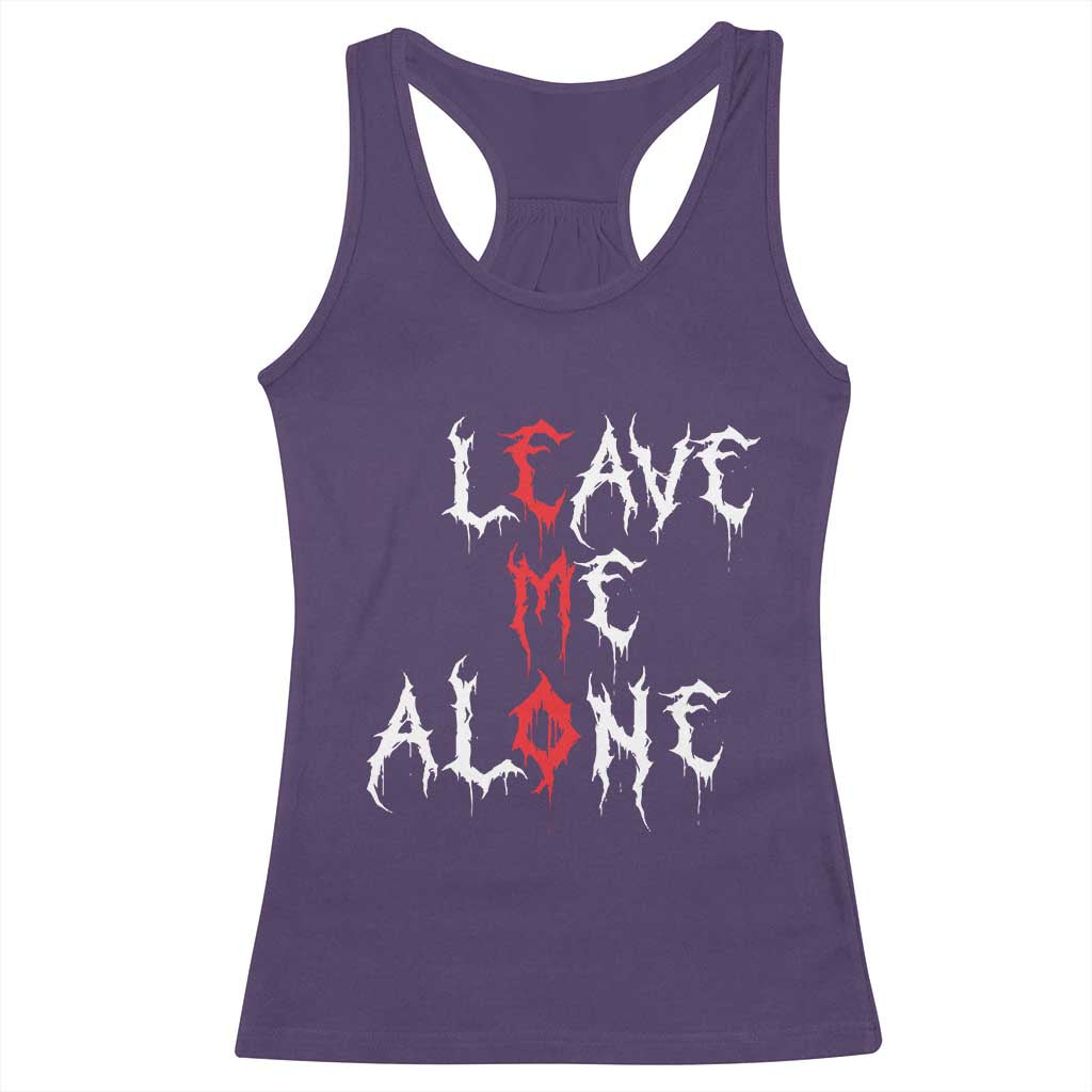 Leave me Alone Emo Racerback Tank Top Aesthetic Goth Scene Alternative Music - Wonder Print Shop
