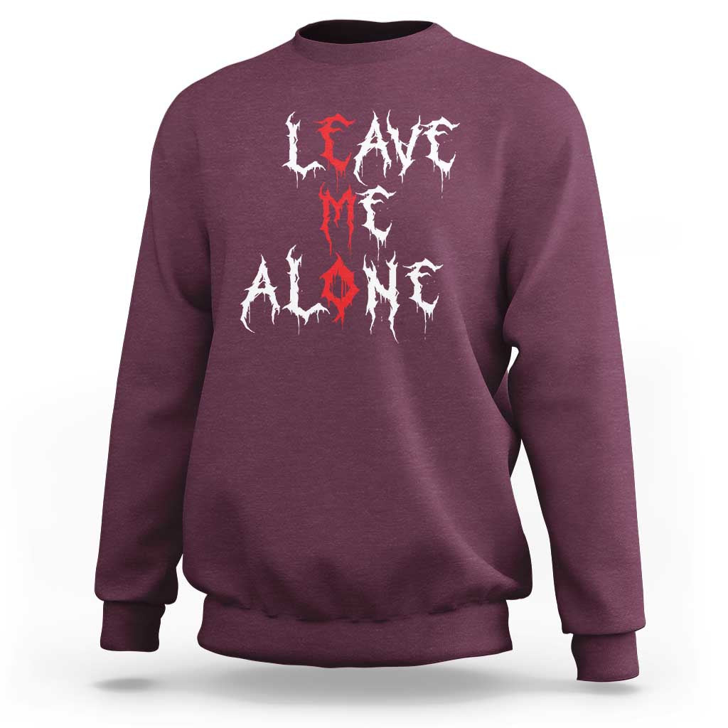 Leave me Alone Emo Sweatshirt Aesthetic Goth Scene Alternative Music - Wonder Print Shop
