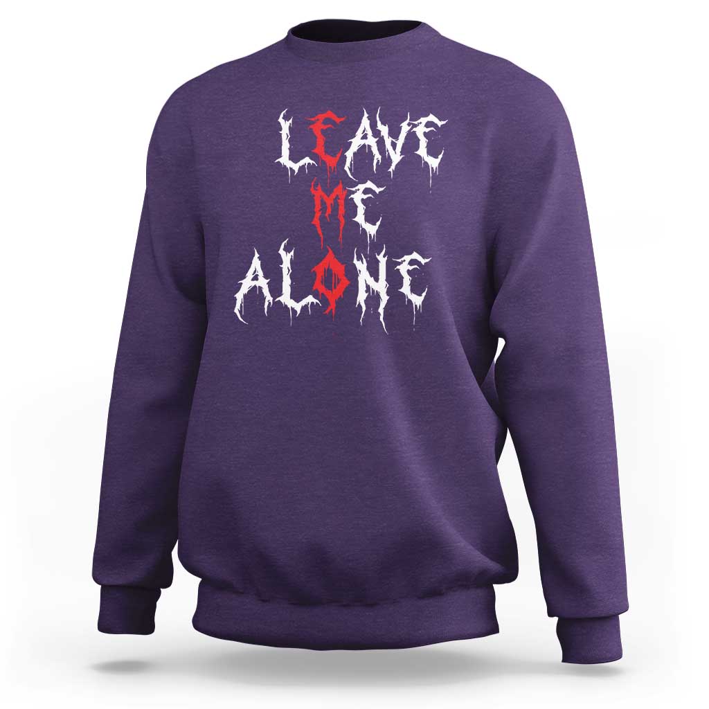 Leave me Alone Emo Sweatshirt Aesthetic Goth Scene Alternative Music - Wonder Print Shop