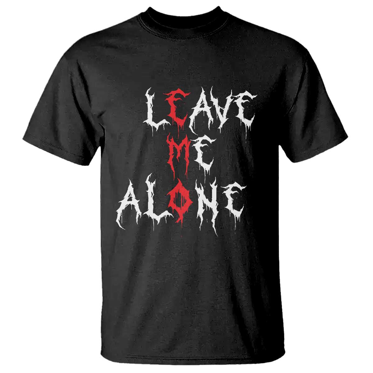 Leave me Alone Emo T Shirt Aesthetic Goth Scene Alternative Music - Wonder Print Shop