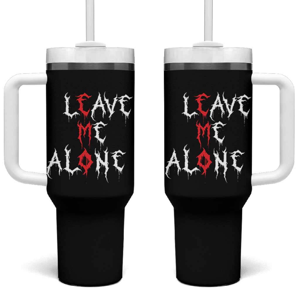 Leave me Alone Emo Tumbler With Handle Aesthetic Goth Scene Alternative Music - Wonder Print Shop