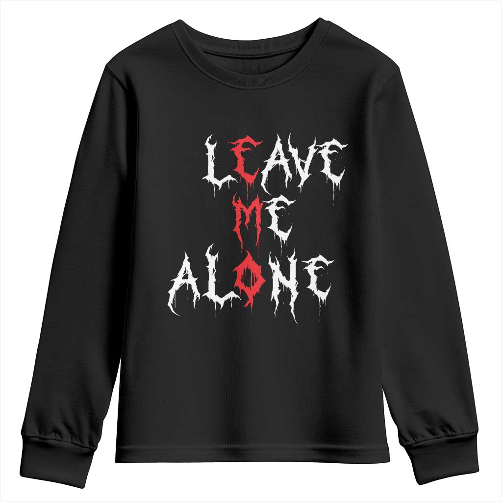 Leave me Alone Emo Youth Sweatshirt Aesthetic Goth Scene Alternative Music - Wonder Print Shop