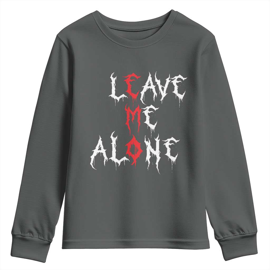 Leave me Alone Emo Youth Sweatshirt Aesthetic Goth Scene Alternative Music - Wonder Print Shop