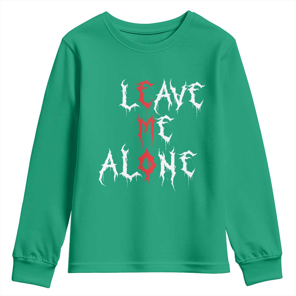 Leave me Alone Emo Youth Sweatshirt Aesthetic Goth Scene Alternative Music - Wonder Print Shop