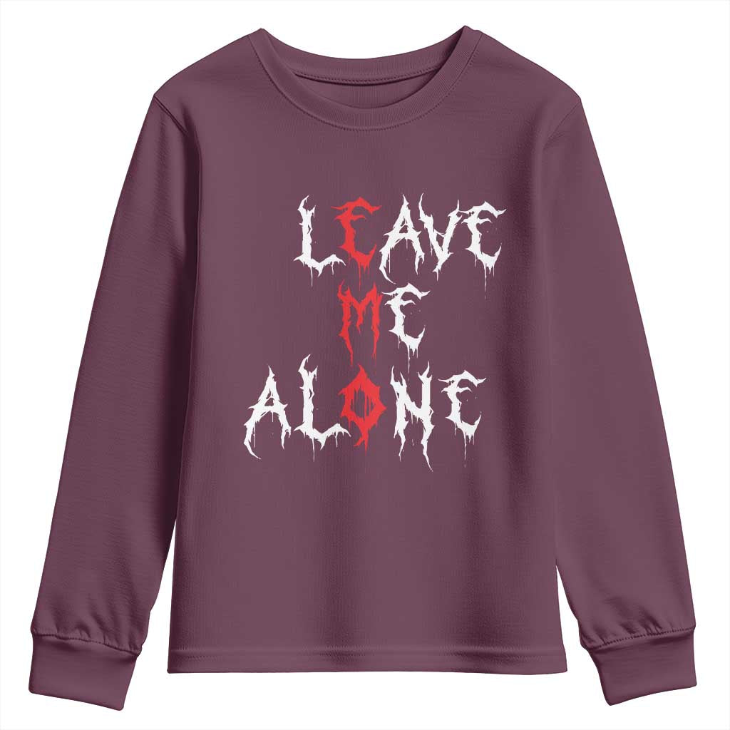 Leave me Alone Emo Youth Sweatshirt Aesthetic Goth Scene Alternative Music - Wonder Print Shop