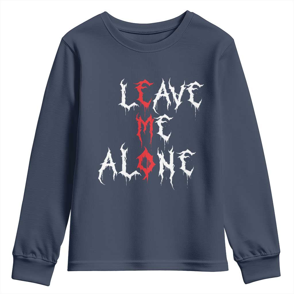 Leave me Alone Emo Youth Sweatshirt Aesthetic Goth Scene Alternative Music - Wonder Print Shop