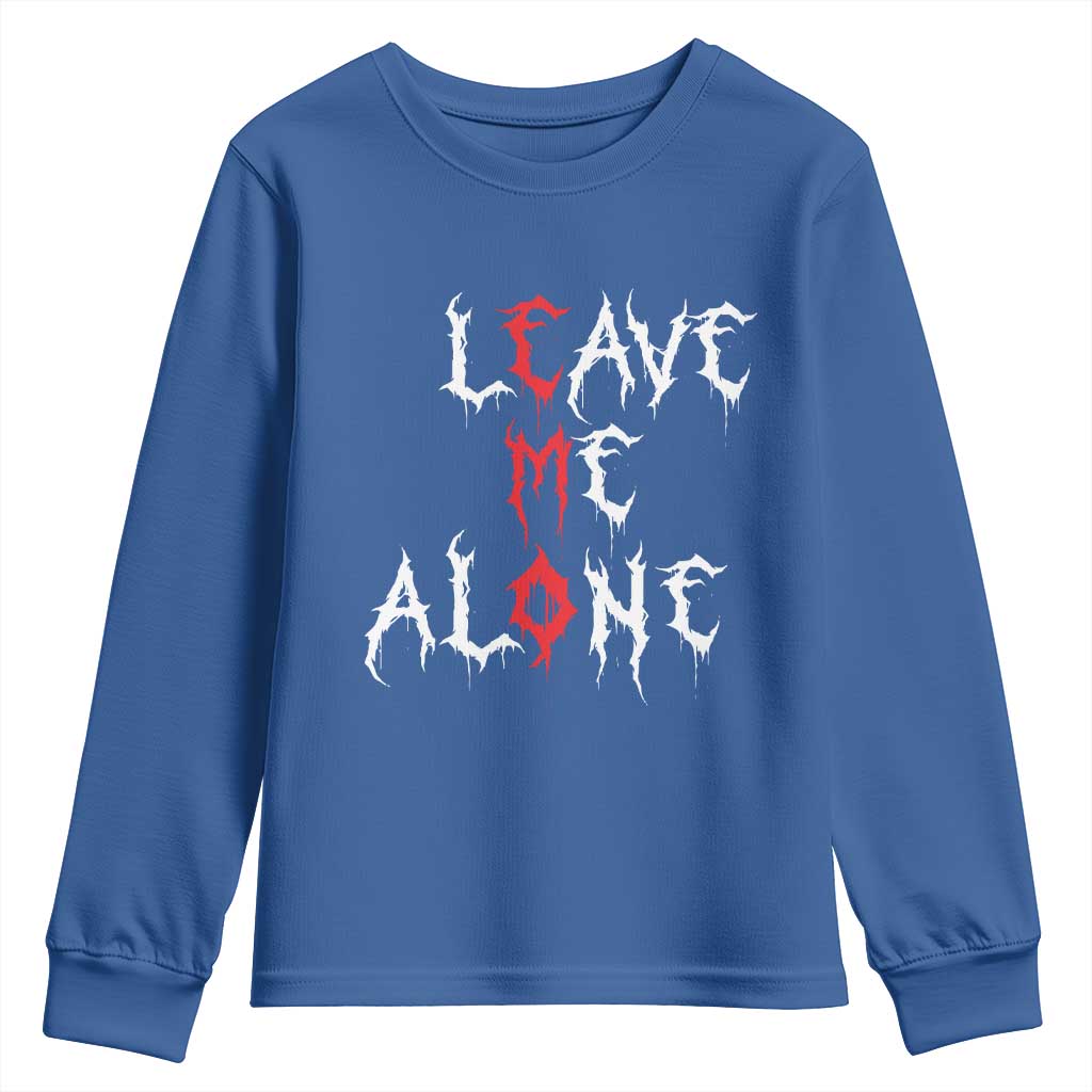 Leave me Alone Emo Youth Sweatshirt Aesthetic Goth Scene Alternative Music - Wonder Print Shop