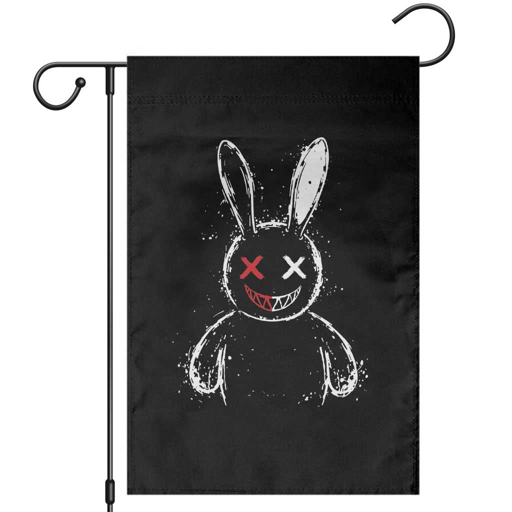 Creepy Cute Bunny Garden Flag Rabbit Alt Goth Grunge Horror Aesthetic - Wonder Print Shop