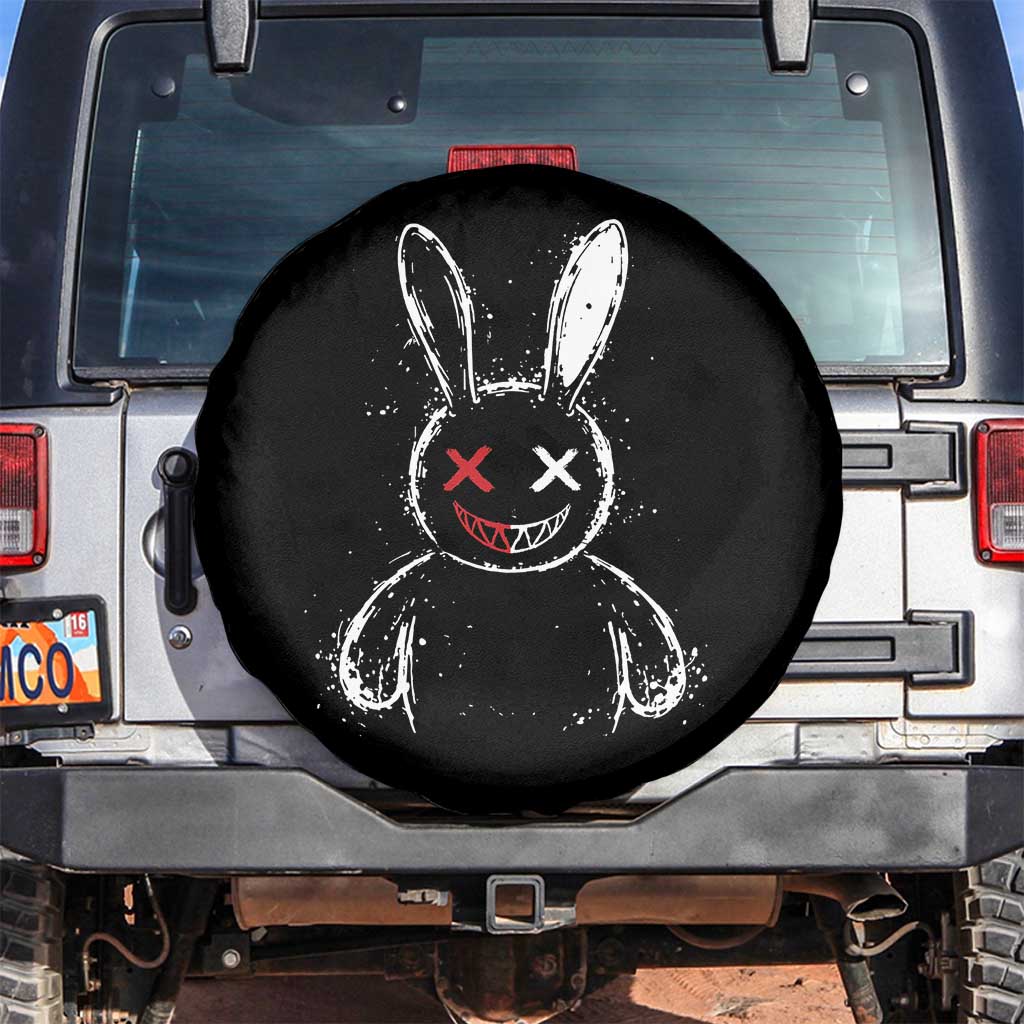 Creepy Cute Bunny Spare Tire Cover Rabbit Alt Goth Grunge Horror Aesthetic - Wonder Print Shop