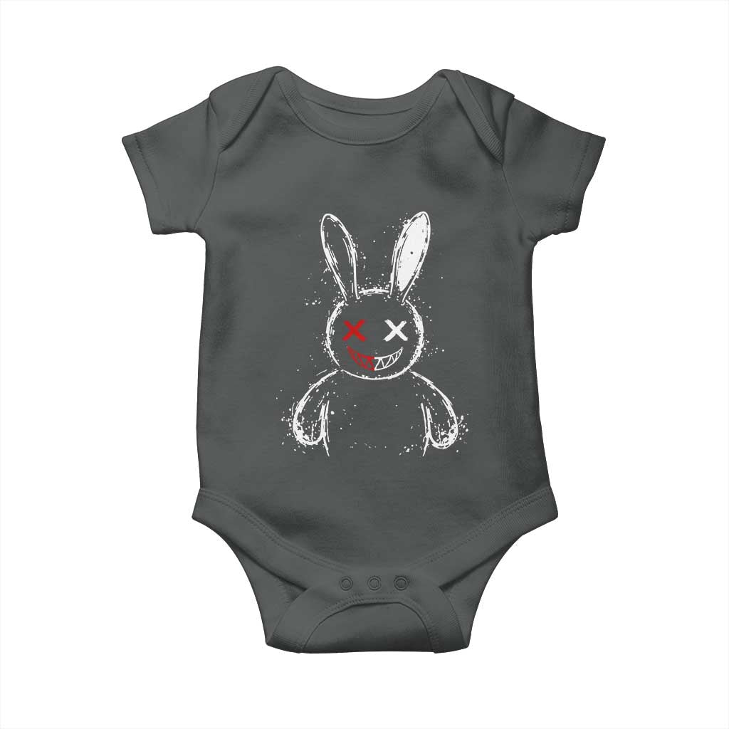 Creepy Cute Bunny Baby Onesie Rabbit Alt Goth Grunge Horror Aesthetic - Wonder Print Shop