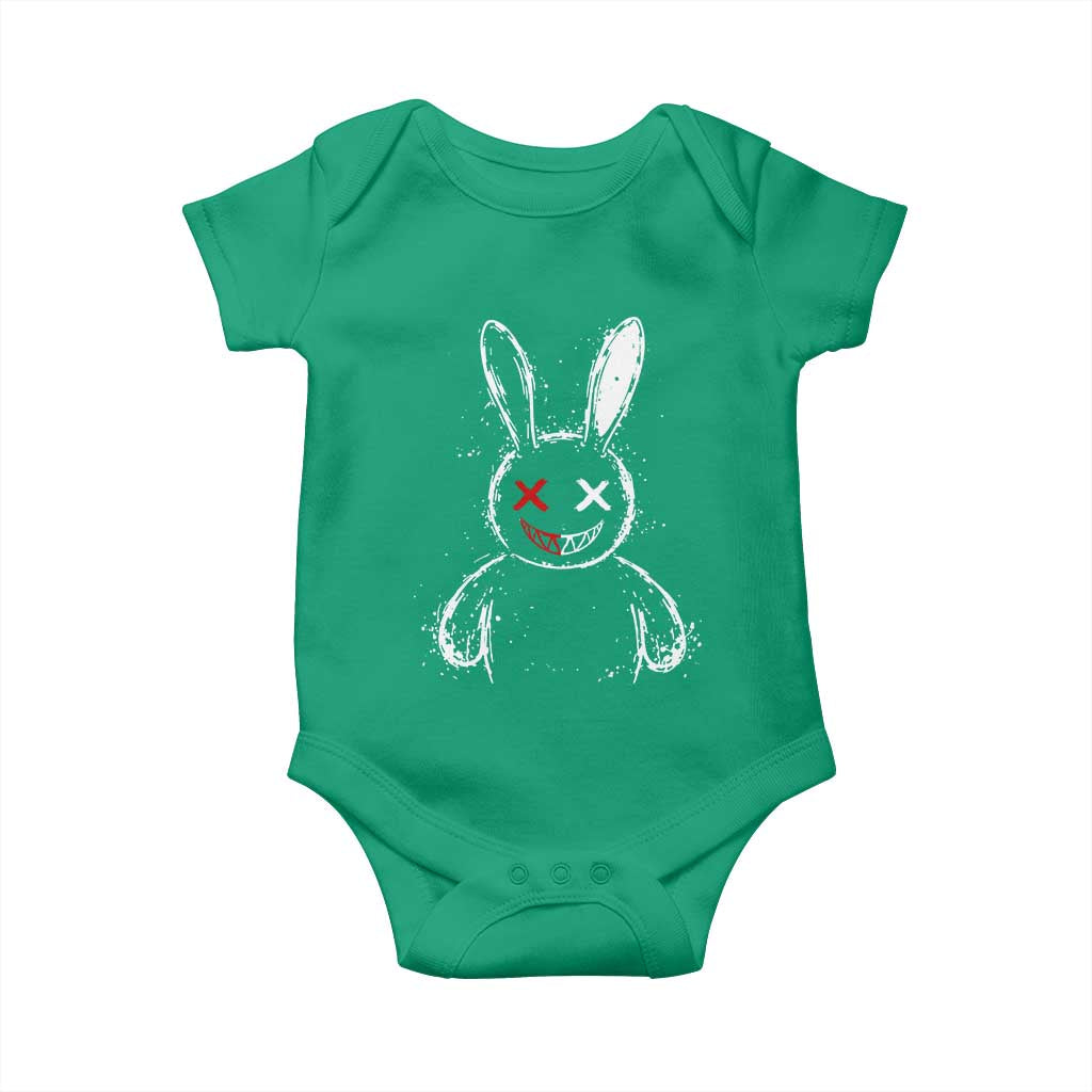 Creepy Cute Bunny Baby Onesie Rabbit Alt Goth Grunge Horror Aesthetic - Wonder Print Shop
