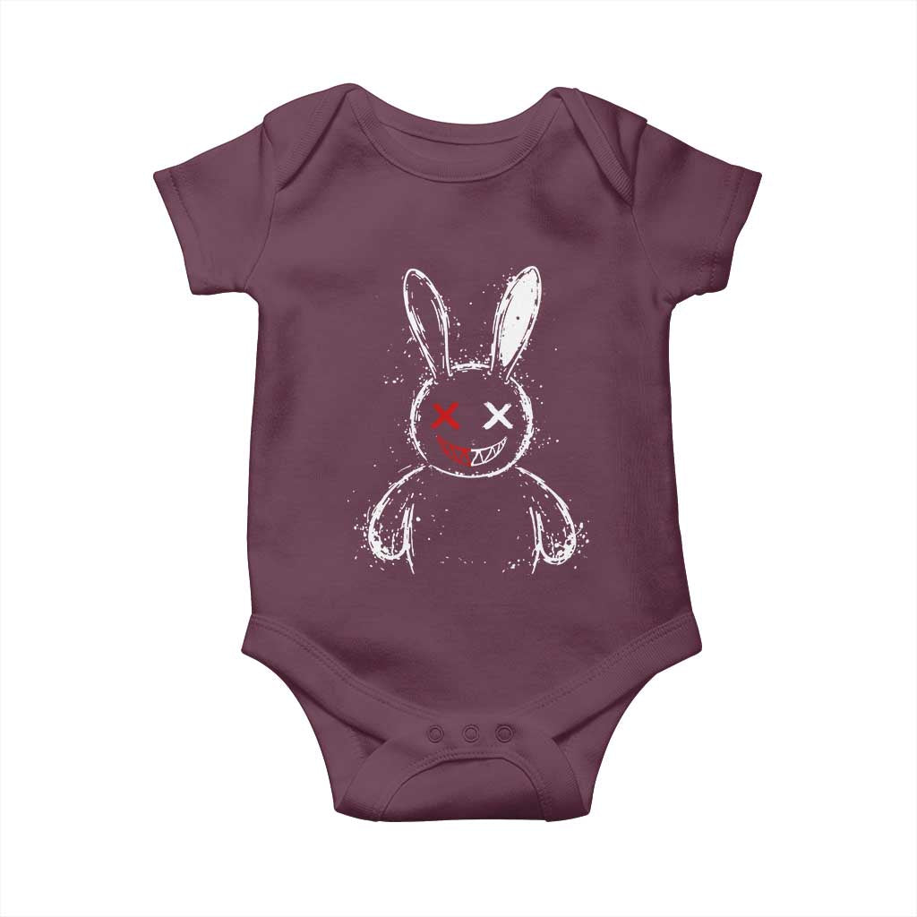 Creepy Cute Bunny Baby Onesie Rabbit Alt Goth Grunge Horror Aesthetic - Wonder Print Shop