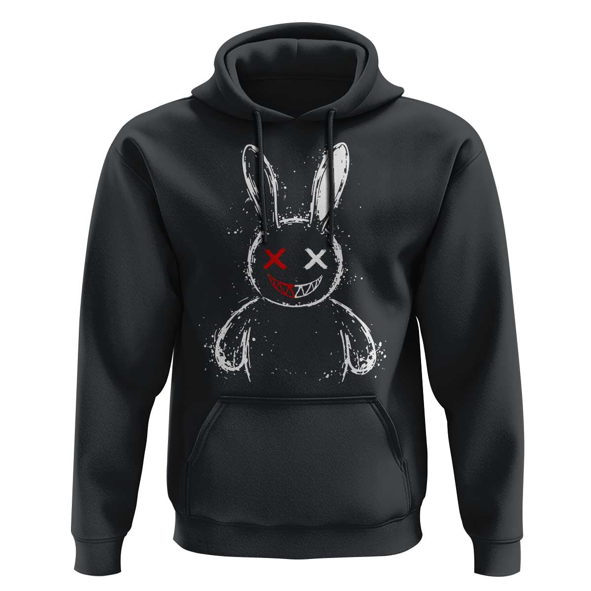 Creepy Cute Bunny Hoodie Rabbit Alt Goth Grunge Horror Aesthetic - Wonder Print Shop