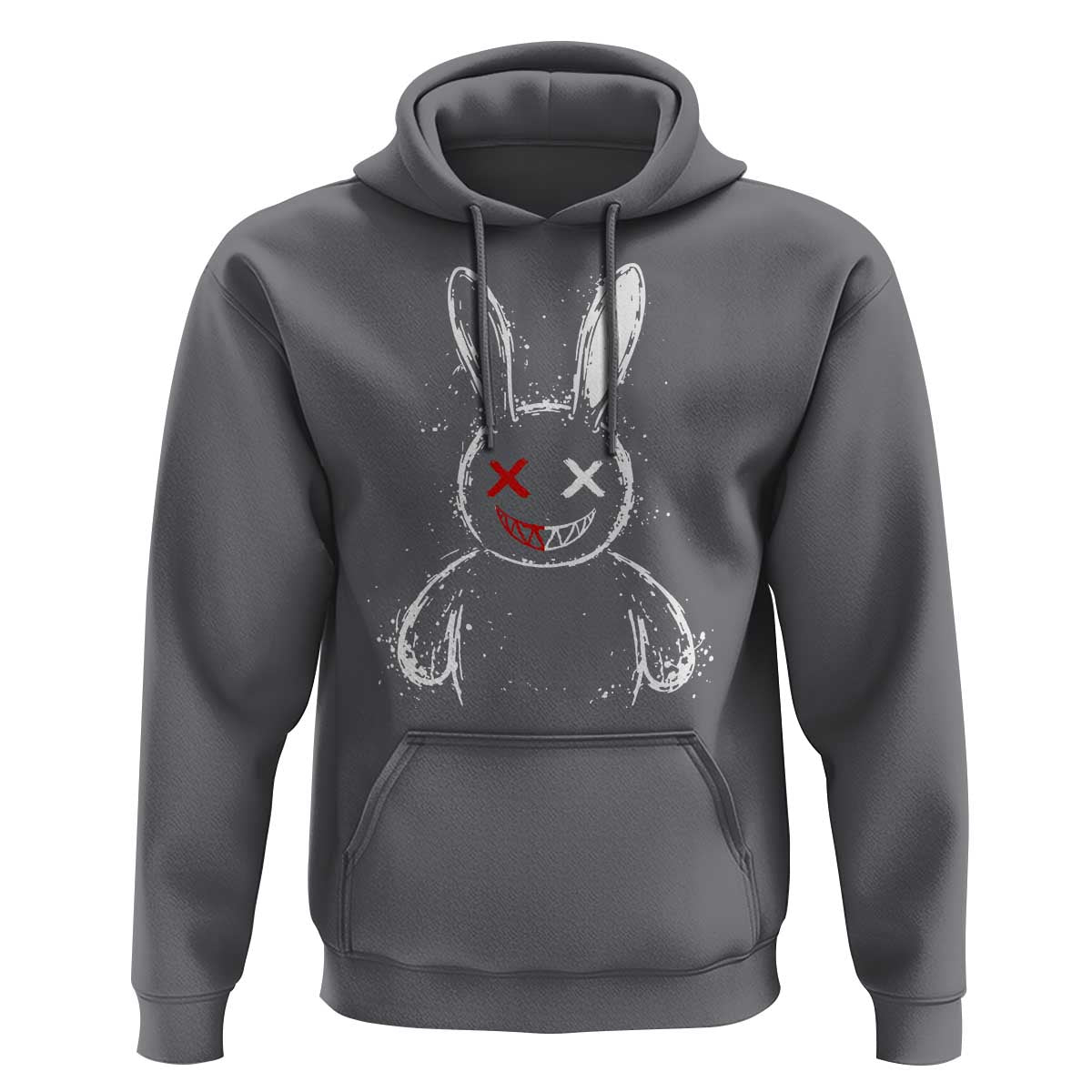 Creepy Cute Bunny Hoodie Rabbit Alt Goth Grunge Horror Aesthetic - Wonder Print Shop