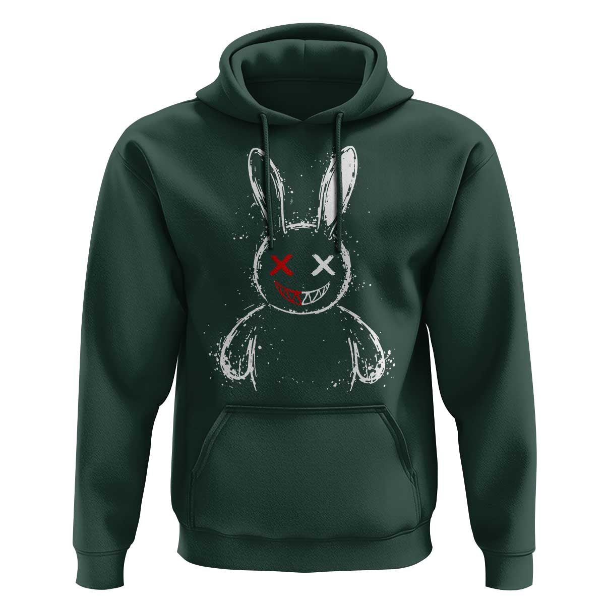 Creepy Cute Bunny Hoodie Rabbit Alt Goth Grunge Horror Aesthetic - Wonder Print Shop