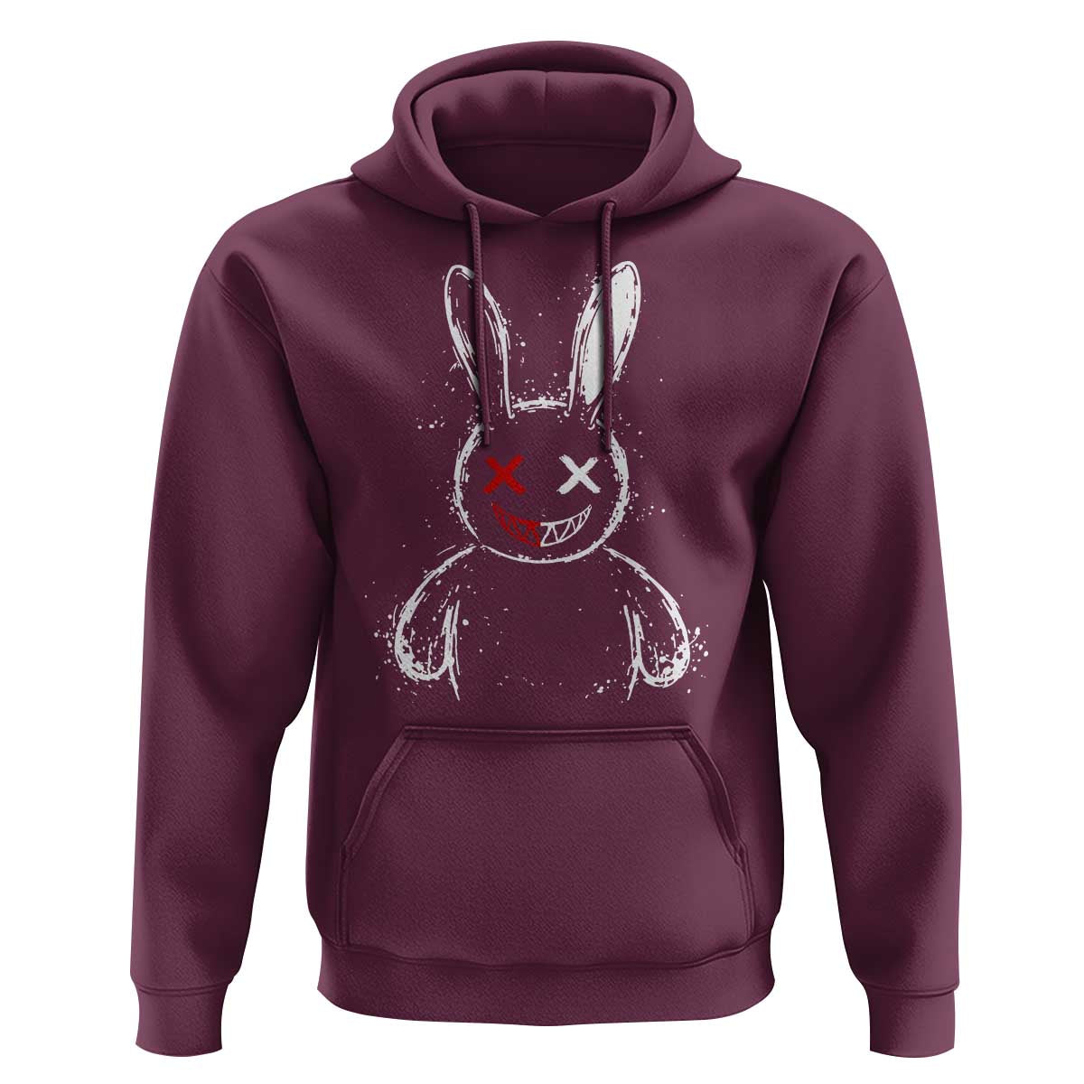 Creepy Cute Bunny Hoodie Rabbit Alt Goth Grunge Horror Aesthetic - Wonder Print Shop