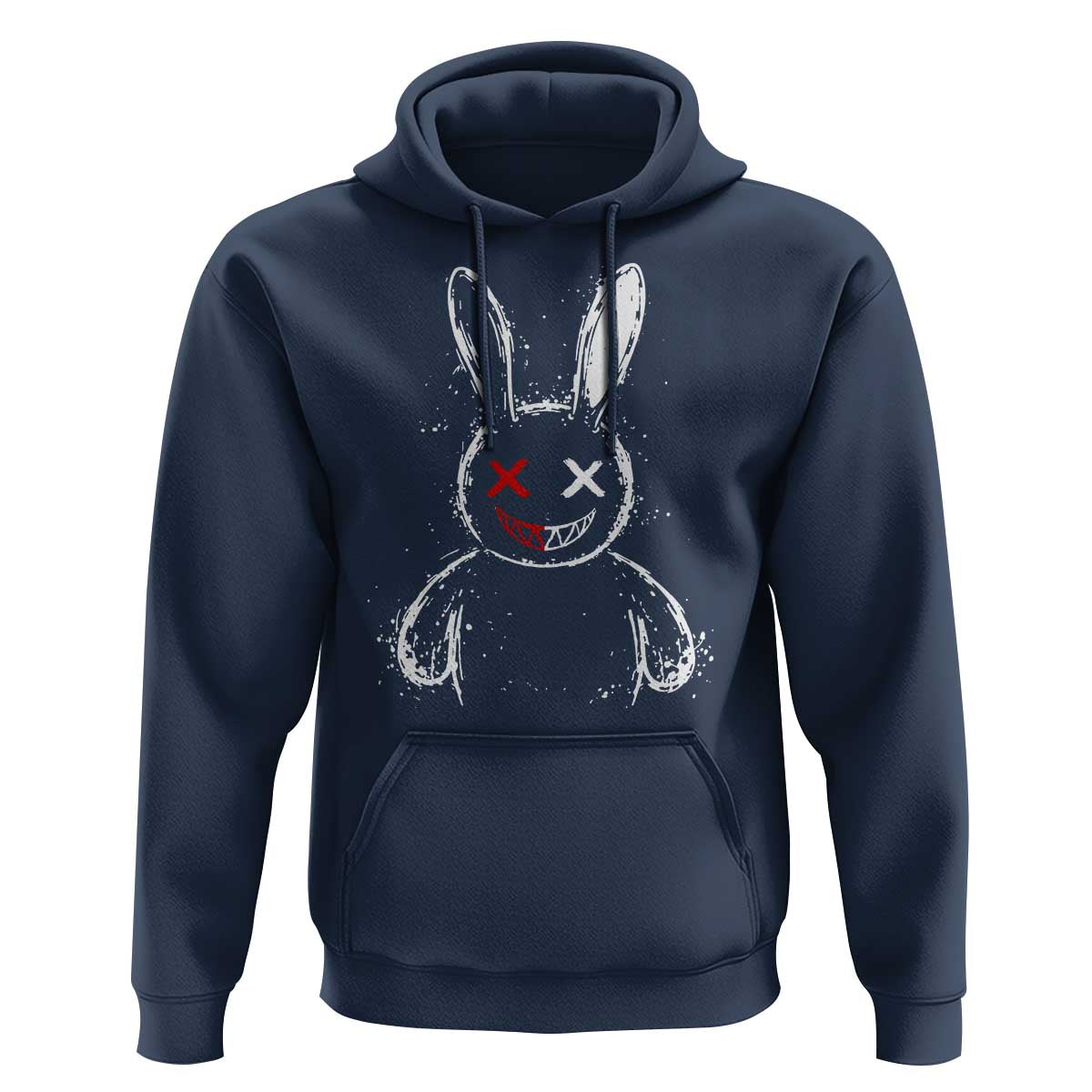 Creepy Cute Bunny Hoodie Rabbit Alt Goth Grunge Horror Aesthetic - Wonder Print Shop