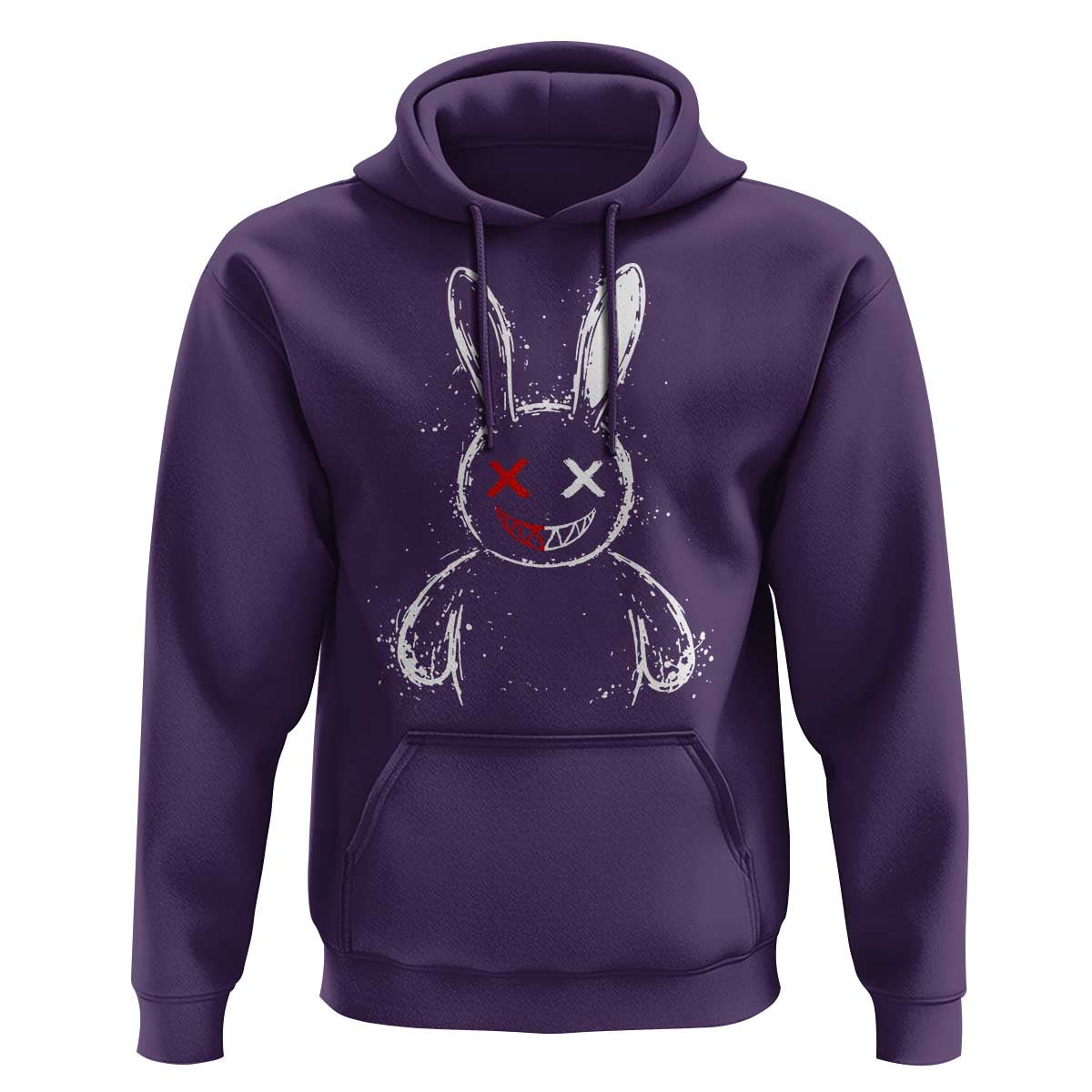 Creepy Cute Bunny Hoodie Rabbit Alt Goth Grunge Horror Aesthetic - Wonder Print Shop