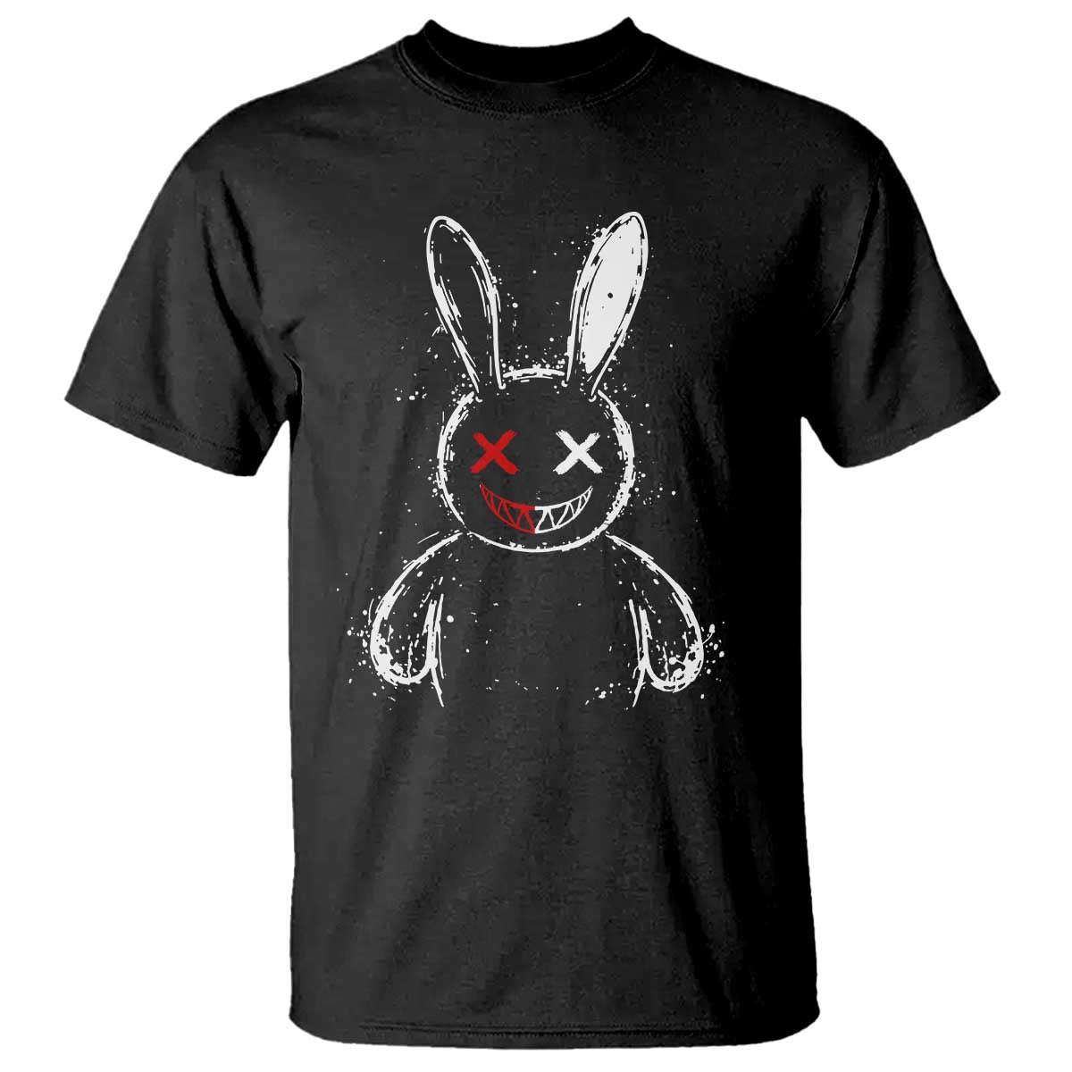 Creepy Cute Bunny T Shirt Rabbit Alt Goth Grunge Horror Aesthetic - Wonder Print Shop