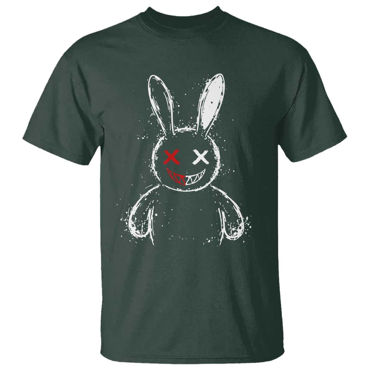 Creepy Cute Bunny T Shirt Rabbit Alt Goth Grunge Horror Aesthetic - Wonder Print Shop
