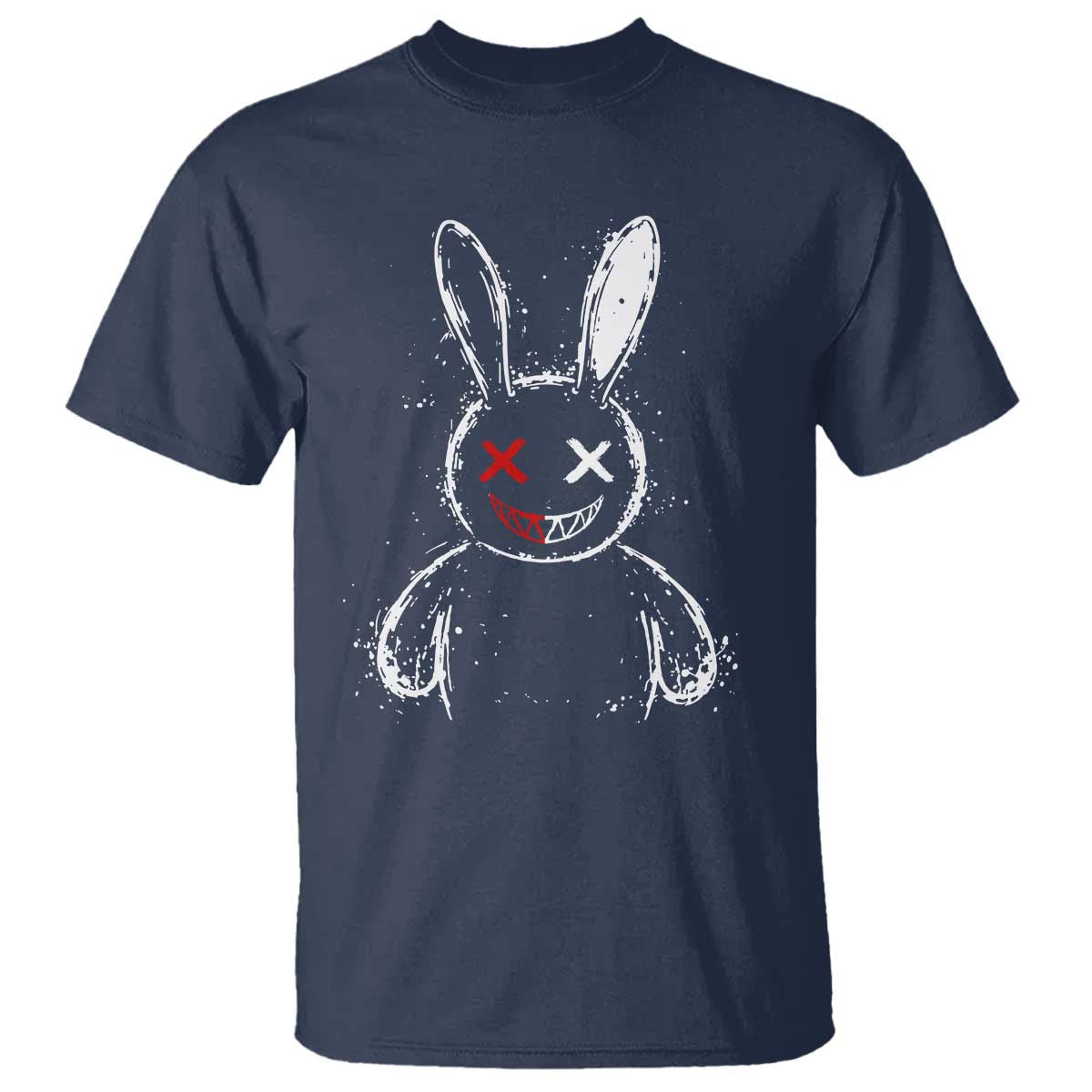 Creepy Cute Bunny T Shirt Rabbit Alt Goth Grunge Horror Aesthetic - Wonder Print Shop