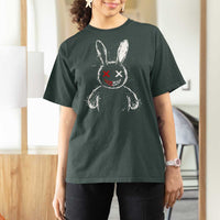 Creepy Cute Bunny T Shirt For Women Rabbit Alt Goth Grunge Horror Aesthetic - Wonder Print Shop