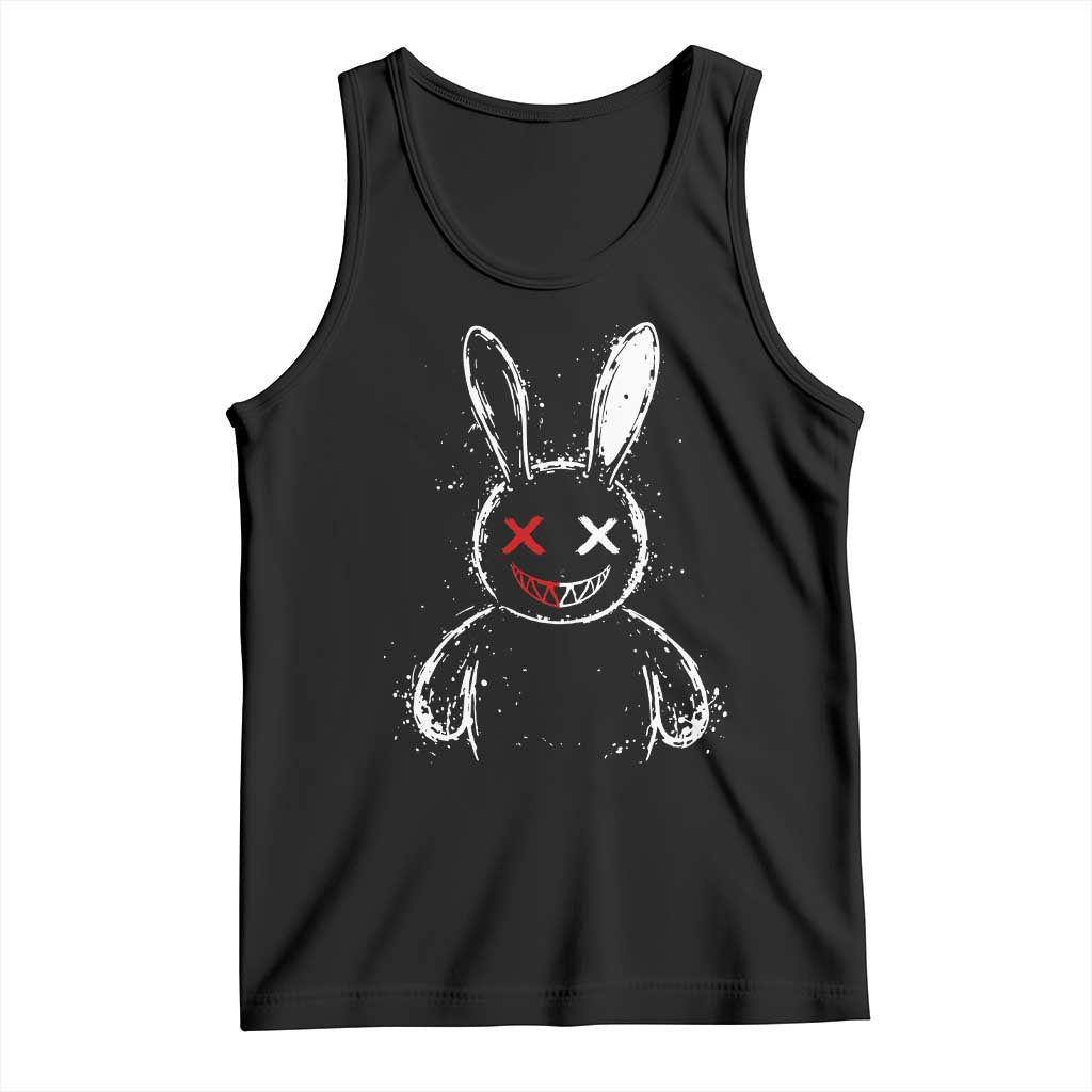 Creepy Cute Bunny Tank Top Rabbit Alt Goth Grunge Horror Aesthetic - Wonder Print Shop