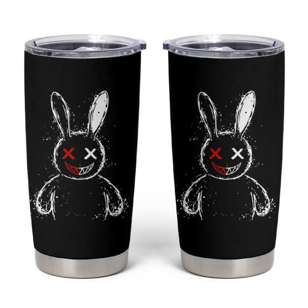 Creepy Cute Bunny Tumbler Cup Rabbit Alt Goth Grunge Horror Aesthetic - Wonder Print Shop