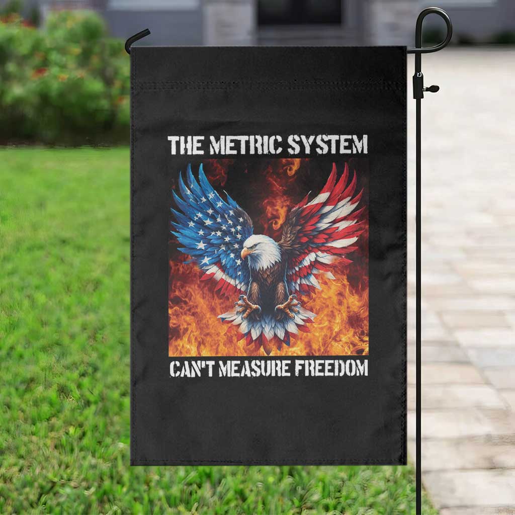 Funny Bald Eagle 4th of July Garden Flag The Metric System Cant Measure Freedom American Flag - Wonder Print Shop