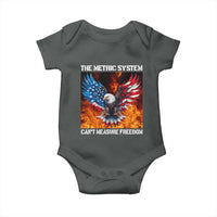 Funny Bald Eagle 4th of July Baby Onesie The Metric System Cant Measure Freedom American Flag - Wonder Print Shop