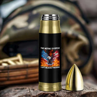 Funny Bald Eagle 4th of July Bullet Tumbler The Metric System Cant Measure Freedom American Flag - Wonder Print Shop