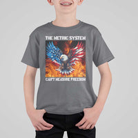 Funny Bald Eagle 4th of July T Shirt For Kid The Metric System Cant Measure Freedom American Flag - Wonder Print Shop