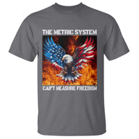 Funny Bald Eagle 4th of July T Shirt The Metric System Cant Measure Freedom American Flag - Wonder Print Shop