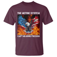 Funny Bald Eagle 4th of July T Shirt The Metric System Cant Measure Freedom American Flag - Wonder Print Shop