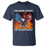 Funny Bald Eagle 4th of July T Shirt The Metric System Cant Measure Freedom American Flag - Wonder Print Shop